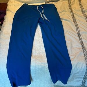 EUC FIGS Yola scrub pant royal blue small petite